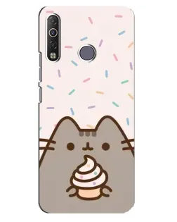 Чехол для TECNO Camon 12 Air CC6 с картинкой «Пушин с кексом» Чехол для TECNO Camon 12 Air CC6 с картинкой «Пушин с кексом»