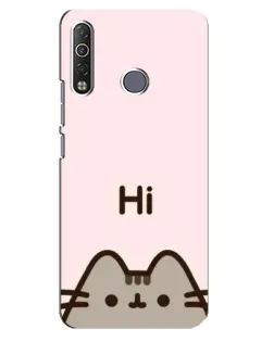 Чехол для TECNO Camon 12 Air CC6 с картинкой «Пушин говорит Hi» Чехол для TECNO Camon 12 Air CC6 с картинкой «Пушин говорит Hi»