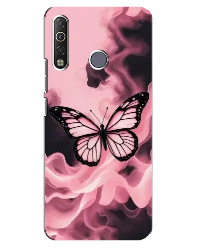 Чехол для TECNO Camon 12 Air CC6 с картинкой «Бабочка в дыму»