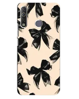 Чехол для TECNO Camon 12 Air CC6 с картинкой «Паттерн черные банты» Чехол для TECNO Camon 12 Air CC6 с картинкой «Паттерн черные банты»