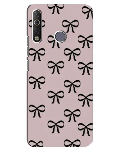 Чехол для TECNO Camon 12 Air CC6 с картинкой «Черные бантики»
