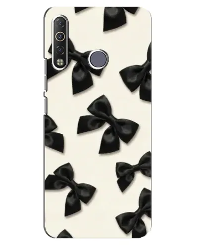 Чехол для TECNO Camon 12 Air CC6 с картинкой «Черные бантики»