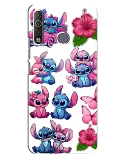 Чехол для TECNO Camon 12 Air CC6 с картинкой «Стикеры Stitch и Angel» Чехол для TECNO Camon 12 Air CC6 с картинкой «Стикеры Stitch и Angel»