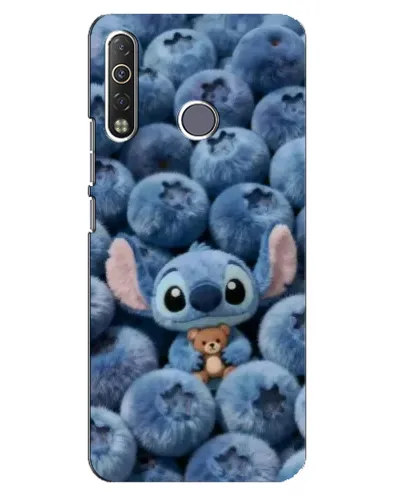 Чехол для TECNO Camon 12 Air CC6 с картинкой «Стич и голубика»