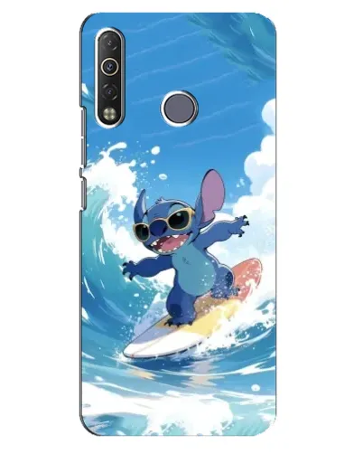 Чехол для TECNO Camon 12 Air CC6 с картинкой «Стич на волне»