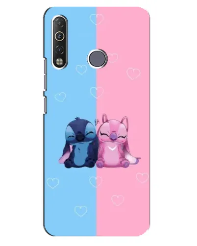 Чехол для TECNO Camon 12 Air CC6 с картинкой «Stitch и Angel Love»