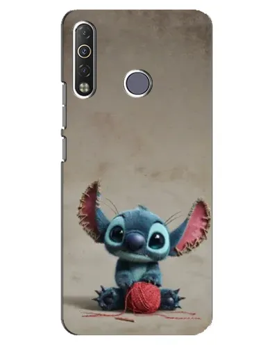 Чехол для TECNO Camon 12 Air CC6 с картинкой «Стич на коричневом фоне»