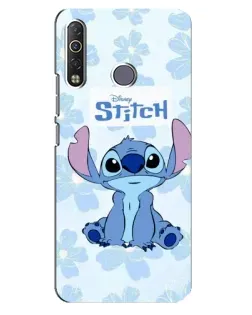 Чехол для TECNO Camon 12 Air CC6 с картинкой «Stitch среди цветов» Чехол для TECNO Camon 12 Air CC6 с картинкой «Stitch среди цветов»
