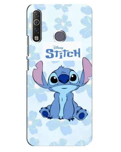 Чехол для TECNO Camon 12 Air CC6 с картинкой «Stitch среди цветов»