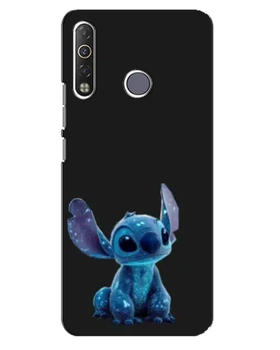 Чехол для TECNO Camon 12 Air CC6 с картинкой «Стич на черном»