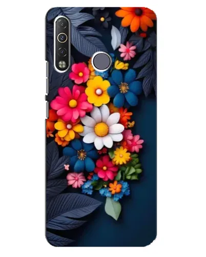 Чехол для TECNO Camon 12 Air CC6 с картинкой «Цветочная феерия»