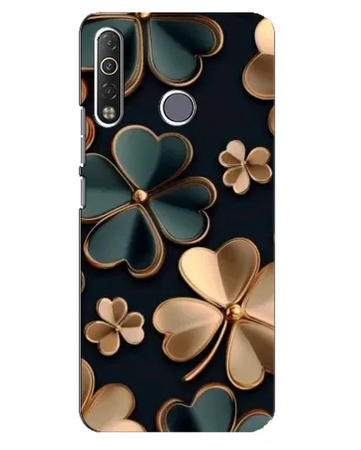 Чехол для TECNO Camon 12 Air CC6 с картинкой «Клевер в золоте»