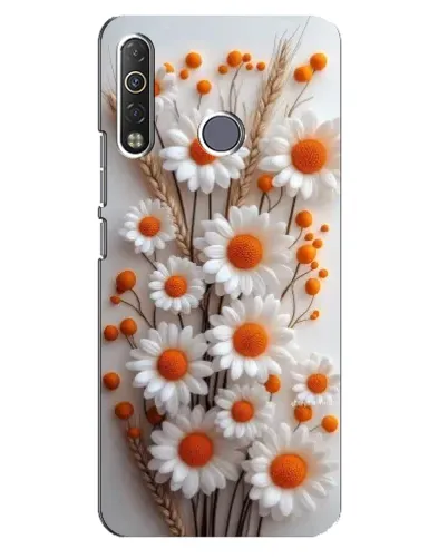 Чехол для TECNO Camon 12 Air CC6 с картинкой «Белые сухоцветы»