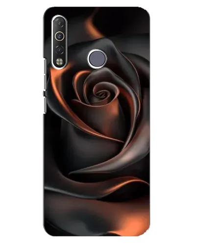 Чехол для TECNO Camon 12 Air CC6 с картинкой «Шелковая черная роза»