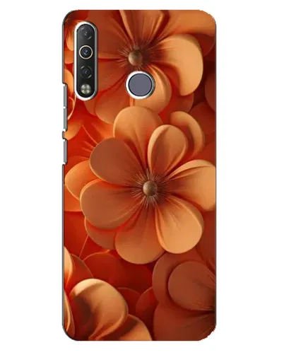 Чехол для TECNO Camon 12 Air CC6 с картинкой «Оранжевый макро цветок»