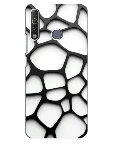 Чехол для TECNO Camon 12 Air CC6 с картинкой «Белая объемная сетка»