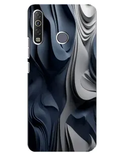 Чехол для TECNO Camon 12 Air CC6 с картинкой «Объемные синие складки» Чехол для TECNO Camon 12 Air CC6 с картинкой «Объемные синие складки»