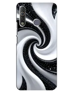 Чехол для TECNO Camon 12 Air CC6 с картинкой «Черно-белая спираль» Чехол для TECNO Camon 12 Air CC6 с картинкой «Черно-белая спираль»