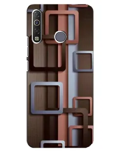 Чехол для TECNO Camon 12 Air CC6 с картинкой «Коричневые объемные квадраты» Чехол для TECNO Camon 12 Air CC6 с картинкой «Коричневые объемные квадраты»