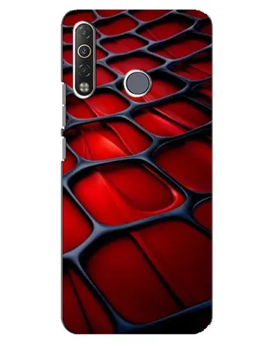 Чехол для TECNO Camon 12 Air CC6 с картинкой «Красная глянцевая сетка»