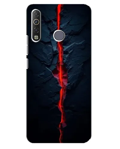 Чехол для TECNO Camon 12 Air CC6 с картинкой «Kрасная лавовая трещина»