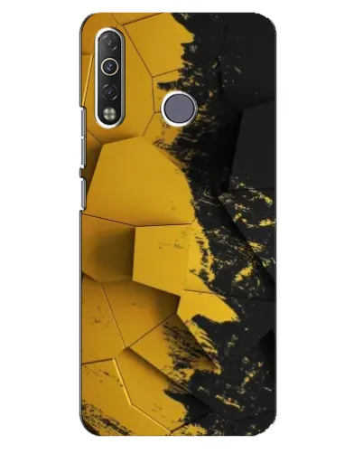 Чехол для TECNO Camon 12 Air CC6 с картинкой «Золотые осколки геометрии»