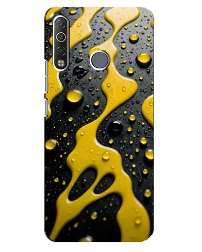 Чехол для TECNO Camon 12 Air CC6 с картинкой «Жидкое желтое золото»