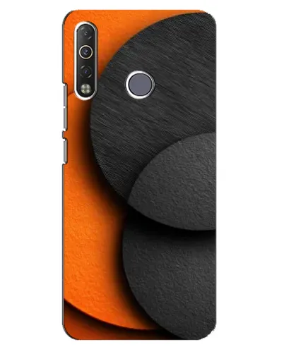 Чехол для TECNO Camon 12 Air CC6 с картинкой «Геометрия оранжевых кругов»