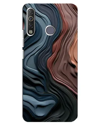 Чехол для TECNO Camon 12 Air CC6 с картинкой «Цветные волны каньона»