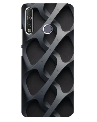 Чехол для TECNO Camon 12 Air CC6 с картинкой «Объемное серое плетение»