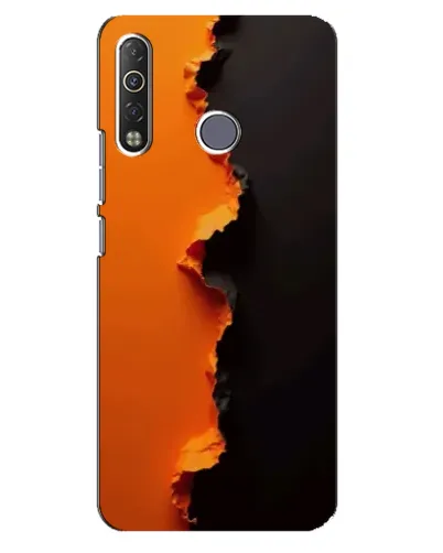 Чехол для TECNO Camon 12 Air CC6 с картинкой «Оранжевый разлом»
