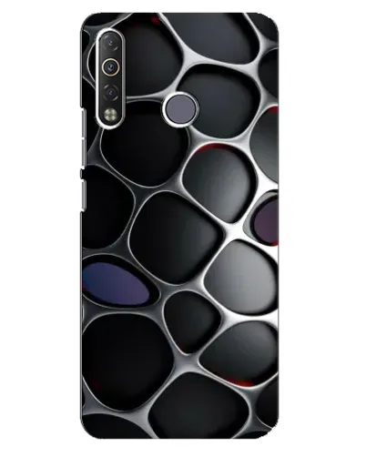 Чехол для TECNO Camon 12 Air CC6 с картинкой «Объемная темная решетка»