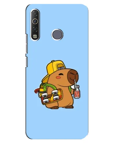 Чохол для TECNO Camon 12 Air CC6 з картинкою «Капібара на скейті» Чохол для TECNO Camon 12 Air CC6 з картинкою «Капібара на скейті»