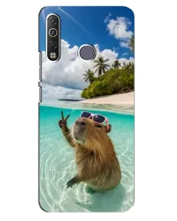 Чохол для TECNO Camon 12 Air CC6 з картинкою «Капібара на морі» Чохол для TECNO Camon 12 Air CC6 з картинкою «Капібара на морі»