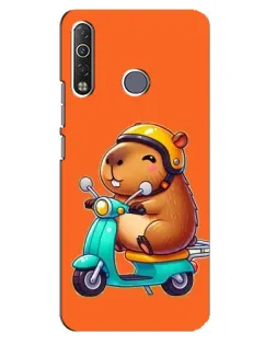 Чохол для TECNO Camon 12 Air CC6 з картинкою «Капібара на скутері» Чохол для TECNO Camon 12 Air CC6 з картинкою «Капібара на скутері»