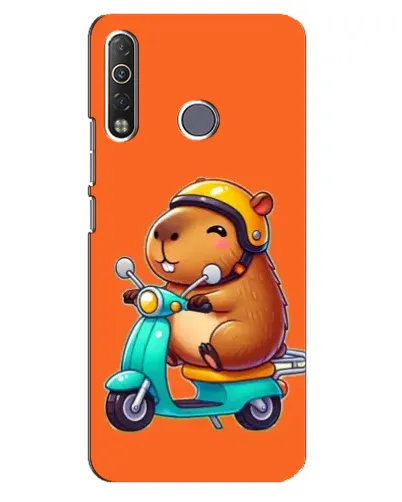 Чохол для TECNO Camon 12 Air CC6 з картинкою «Капібара на скутері» Чохол для TECNO Camon 12 Air CC6 з картинкою «Капібара на скутері»