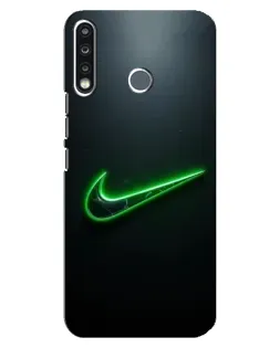 Чехол для TECNO Camon 12 CC7 с картинкой «Неоновый контур Nike» Чехол для TECNO Camon 12 CC7 с картинкой «Неоновый контур Nike»