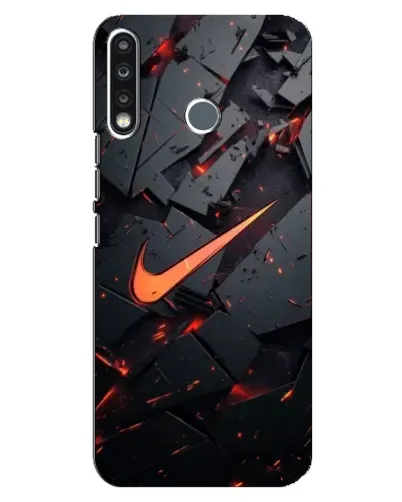 Чехол для TECNO Camon 12 CC7 с картинкой «Nike — эффект разломов»