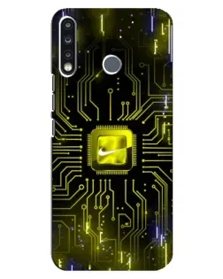 Чехол для TECNO Camon 12 CC7 с картинкой «Nike — золотая искра» Чехол для TECNO Camon 12 CC7 с картинкой «Nike — золотая искра»
