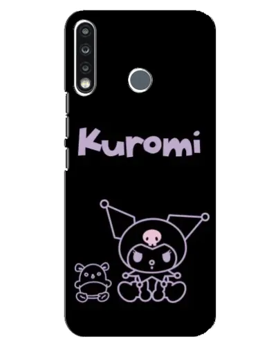 Чехол для TECNO Camon 12 CC7 с картинкой «Kuromi — черный минимализм»