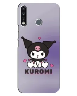 Чехол для TECNO Camon 12 CC7 с картинкой «Kuromi — фиолетовый арт»
