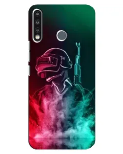 Чехол для TECNO Camon 12 CC7 с картинкой «PUBG — огненный воин»
