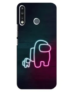 Чехол для TECNO Camon 12 CC7 с картинкой «Among Us неон-арт» Чехол для TECNO Camon 12 CC7 с картинкой «Among Us неон-арт»
