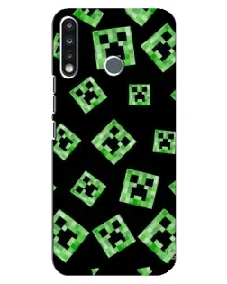 Чехол для TECNO Camon 12 CC7 с картинкой «Паттерн с криперами» Чехол для TECNO Camon 12 CC7 с картинкой «Паттерн с криперами»