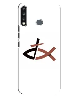 Чехол для TECNO Camon 12 CC7 с картинкой «Рыба и крест»