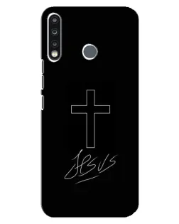 Чехол для TECNO Camon 12 CC7 с картинкой «Графический крест Jesus»