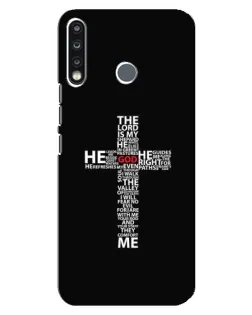 Чехол для TECNO Camon 12 CC7 с картинкой «Текстовый крест»