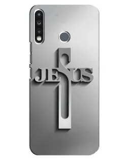 Чехол для TECNO Camon 12 CC7 с картинкой «Металлический крест Jesus»