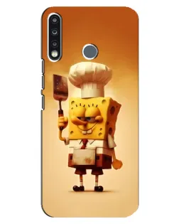 Чехол для TECNO Camon 12 CC7 с картинкой «Губка Боб повар»