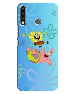 Чехол для TECNO Camon 12 CC7 с картинкой «Спанч Боб и Патрик»